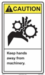 Caution Label Keep Hands Away From Machinery