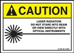 Caution Label Laser Radiation Do Not Stare