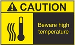 Caution Label Beware High Temperature