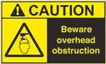Caution Label Beware Overhead Obstruction