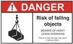 Danger Label Risk Of Falling Objects