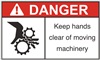 Danger Label Keep Hands Clear