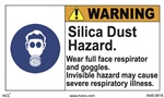 Warning Sign Silica Dust Hazard