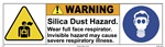 Warning Label Silica Dust Hazard