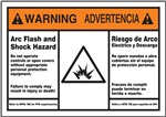 Warning - Arc Flash And Shock Hazard (Spanish/English) Sign