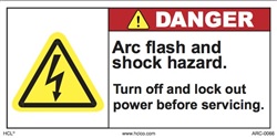 Danger Label - Arc Flash