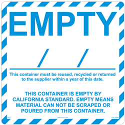 Empty Container Compliant Label