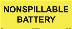 Non-Spillable Battery Label HCL Labels