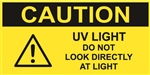 Caution Label - UV Light