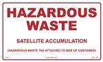 Hazardous Waste Tag Attached To Side Of Container - 3" x 5" (Pack of 25)