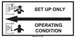 Set Up Only - Operating Condition for chemical fume hoods Label