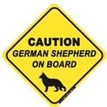 Caution - German Shepherd On Board - Sticker