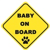 Baby On Board (Pawprint) - Sticker