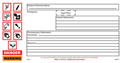 GHS Write-In Label With Removable Pictograms