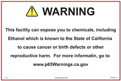 Proposition 65 Sign Ethanol