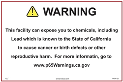 Proposition 65 Sign Lead