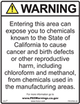 Methanol and Chloroform Prop 65 Sign