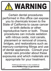 Dental Office Prop 65 Sign