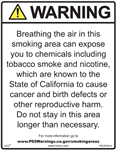 Smoking Areas Prop 65 Sign