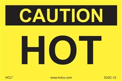 Caution Hot Label