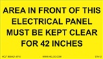 Electrical Panel Sign - Clear 42 Inches