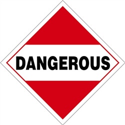 Dangerous  DOT HazMat Placard