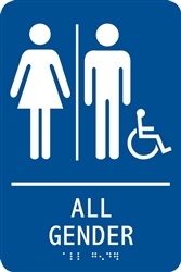 ADA All Gender Restroom With Graphics Sign | HCL