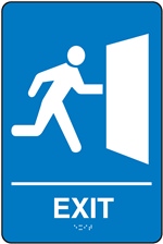 Exit - Braille Sign | HCL Labels, Inc