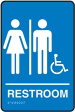 Restroom (Unisex) Braille Sign | HCL Labels