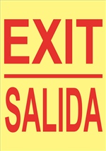 Safety Sign - Exit Glow In The Dark