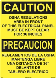 Caution Sign - OSHA Regulations
