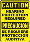 Bilingual Caution Sign - Hearing Protection Required