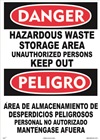 Danger Sign - Hazardous Waste Storage Area (Bilingual)