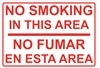 Safety Sign - No Smoking In This Area18" x 24"