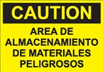 Safety Sign - Storage Of Hazardous Materials (Spanish)