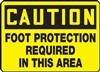 Caution Sign - Foot Protection Required In This Area