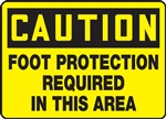 Caution Sign - Foot Protection Required In This Area