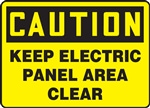Caution Sign - Keep Electric Panel Area Clear