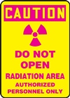 Caution Sign - Do Not Open Radiation Area