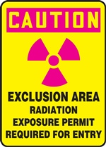 Caution Sign - Exclusion Area