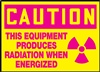 Caution Sign - This Equipment Produces Radiation
