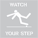 Adhesive Floor Stencil - Watch Your Step
