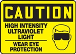 Caution Sign - High Intensity Ultraviolet Light
