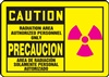 Caution Sign - Radiation Area (Bilingual)