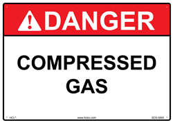 Danger Sign - Compressed Gas