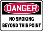 Danger Sign - No Smoking Beyond This Point