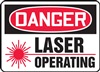 Danger Sign - Laser Operating