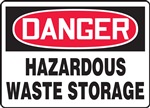 Danger Sign -  Hazardous Waste Storage