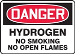 Danger Sign - Hydrogen No Smoking No Open Flames