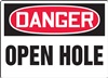 ANSI Danger Sign - Open Hole